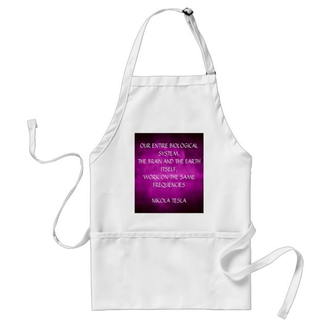 Tesla Quote On Purple Standard Apron (Front)