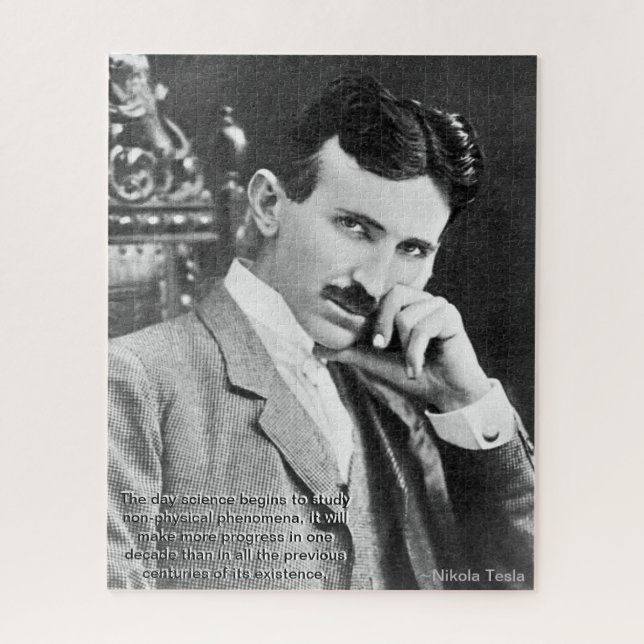 Tesla Quote Puzzle (520 pieces) (Vertical)