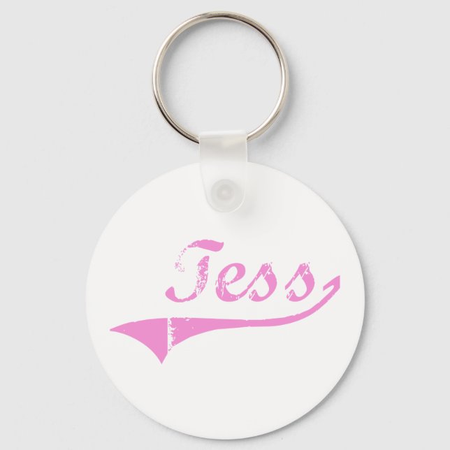 Tess Classic Style Name Key Ring (Front)