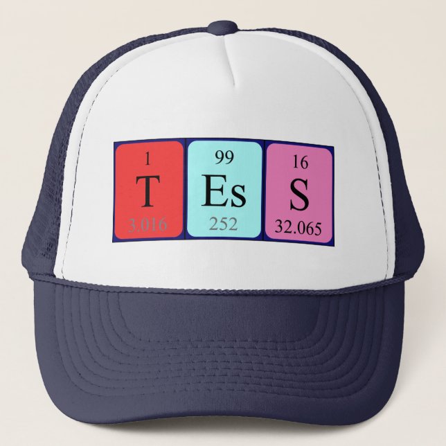 Tess periodic table name hat (Front)