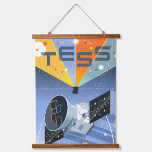 Tess Space Telescope Poster. Hanging Tapestry