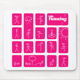 Tessa's famous stick figures mouse pad