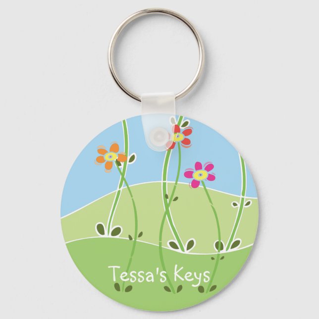Tessa's Keys Spring Design Key Ring (Front)