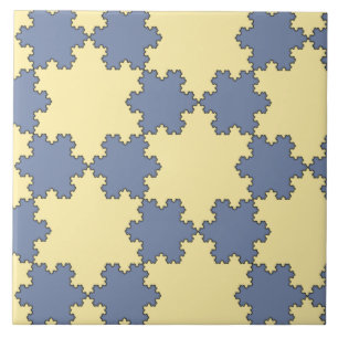 Tessellated Koch Snowflakes (Fractal Pattern) Tile