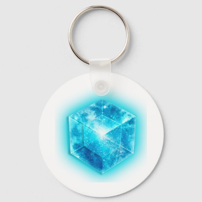Tesseract, 4D Hypercube, Hyperwürfel Key Ring (Front)