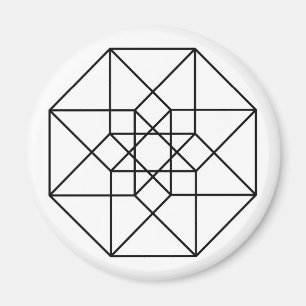 Tesseract (black outline) magnet