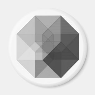 Tesseract (greyscale) magnet