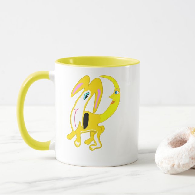 Tessie The Moon 🌙 Dog 🐶  Mug (With Donut)