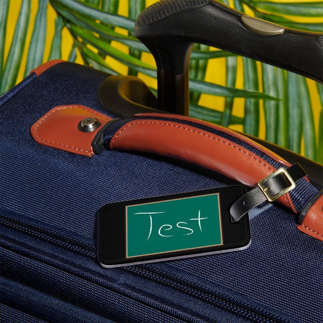 Test Chalkboard School Classroom  Luggage Tag (Creator Uploaded)