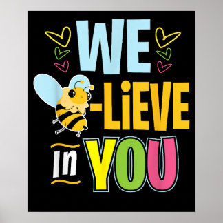 Test Day Bee Testing for Women Teachers Poster