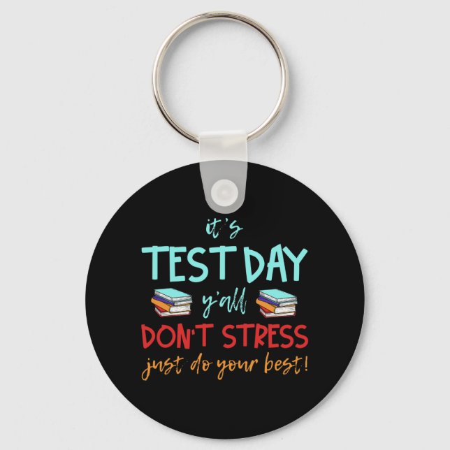 Test Day Exams  Key Ring (Front)