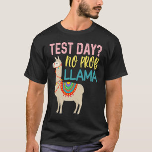 Test Day Llama Teacher Exam Testing Teaching T-Shirt