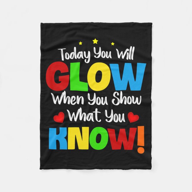 Test Day Mode On Teacher Testing Ideas School 2  Fleece Blanket (Front)