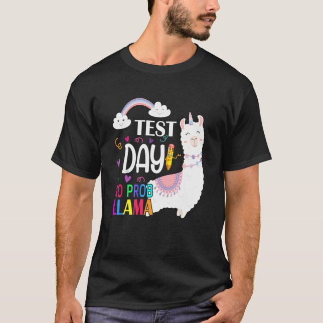 Test Day No Prob Llama Llama Teacher Exam Testing  T-Shirt (Front)