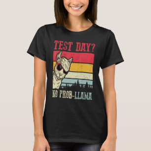 Test Day No Prob Llama Teacher Exam Testing Teachi T-Shirt