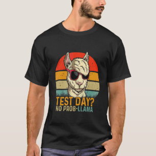 Test Day No Prob Llama Teacher Exam Testing Teachi T-Shirt