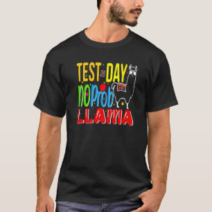 Test Day No Probllama Test Day For Teachers Rainbo T-Shirt