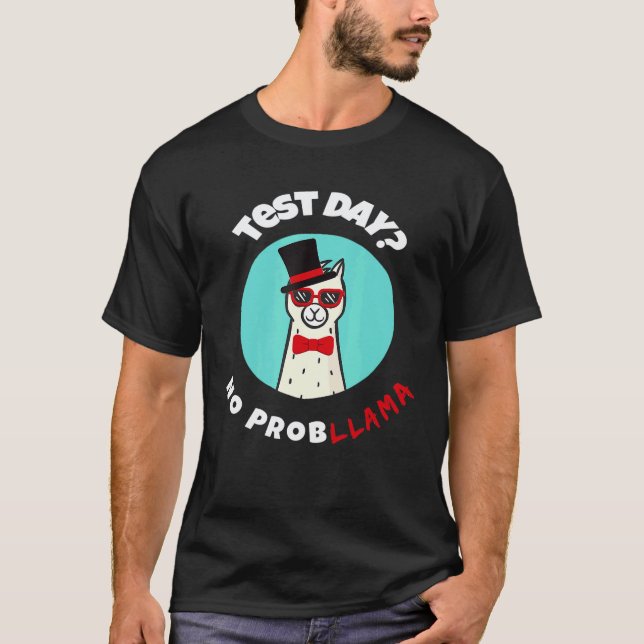 Test Day No Probllama  Testing Tee Llama design (Front)