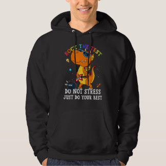 Test Day Rock The Test Teacher Testing Day Dragon  Hoodie