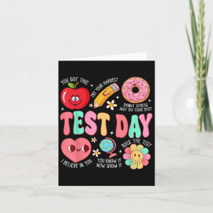 Test Day Rock The Test Testing Day Motivational Te Card