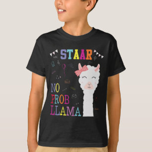 Test Day Squad No Prob-llama Llama Teacher Student T-Shirt