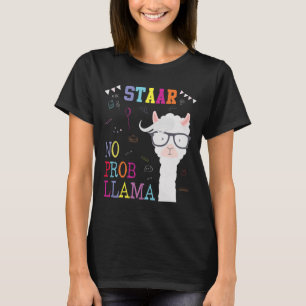 Test Day Squad No Prob-llama Llama Teacher Student T-Shirt