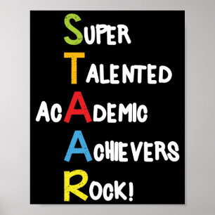 Test Day Staar School Teacher Professor Testing Poster