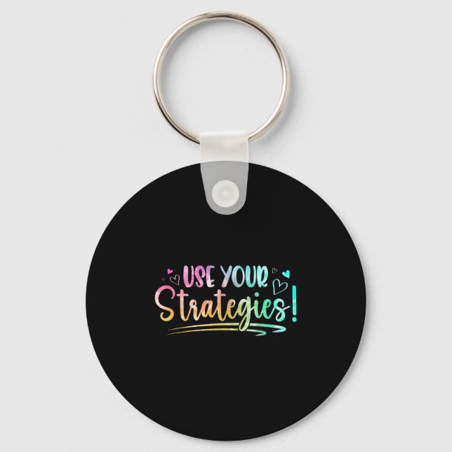 Test Day State Testing Exam Teacher Student Motiva Key Ring (Front)