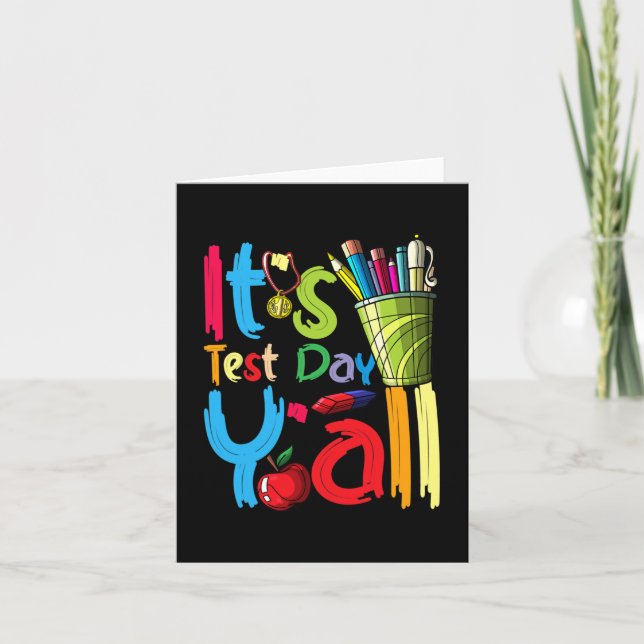 Test Day Yall Appreciation Testing 22 Test Day Tea Card (Front)