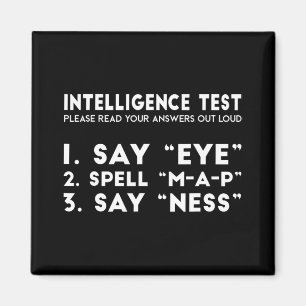 Test Eye Map Ness Funny Joke Father's Day  Magnet