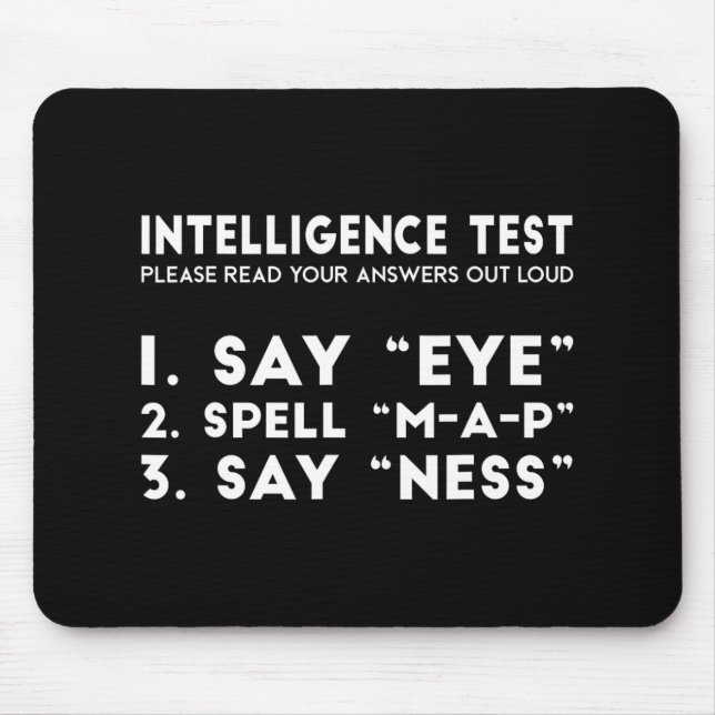 Test Eye Map Ness Funny Joke Father's Day  Mouse Pad (Front)