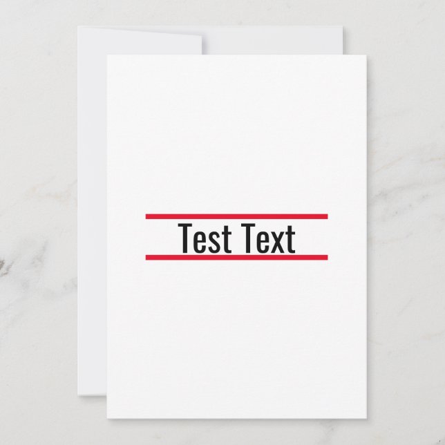 test invitation (Front)