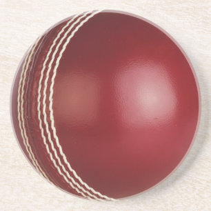 Test Match Red Cricket Ball Coaster