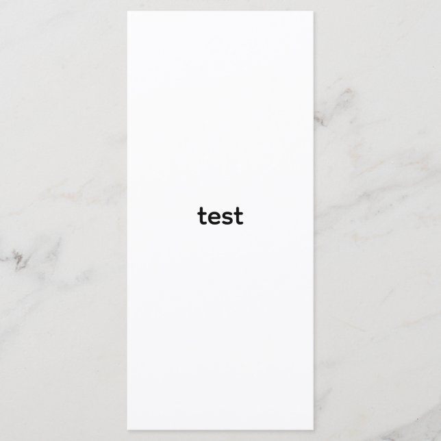 test menu (Front)