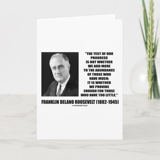 Test Of Our Progress Add Provide Enough Too Little Card (Front)