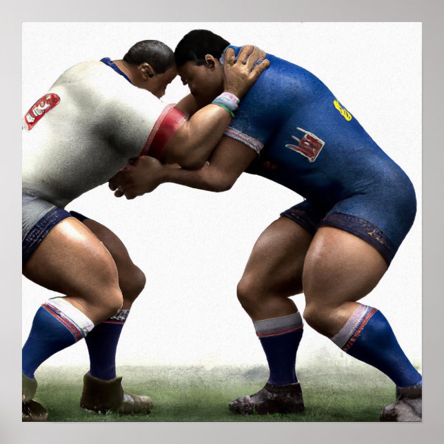 Test Of Strength - Rugby Art Print (Front)