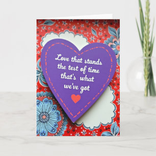 Test Of Time Love Heart Card