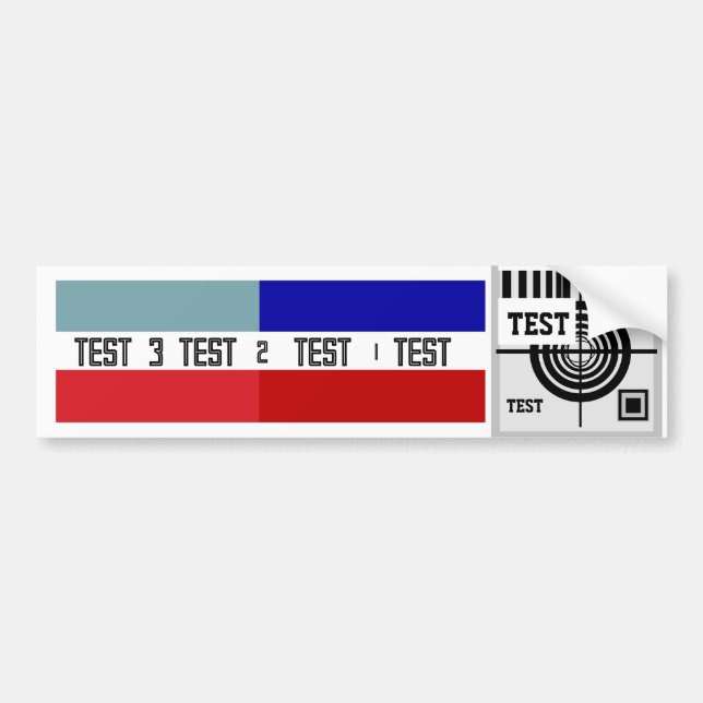 Test Pattern Wakey Wakey Car Magnet Bumper Sticker (Front)
