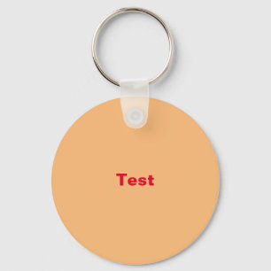 Test Red Orange Key Ring