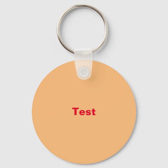 Test Red Orange Key Ring (Front)