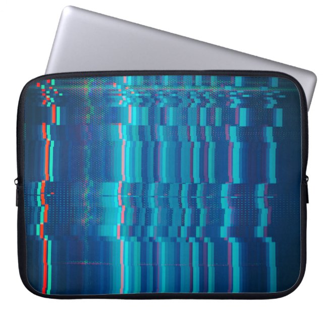 Test screen glitch abstract laptop sleeve (Front)