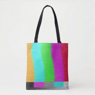 Test Screen: Glitch Texture Effect. Tote Bag