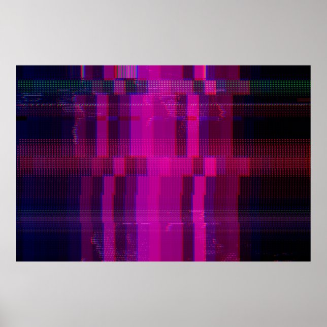 Test screen glitch texture poster (Front)