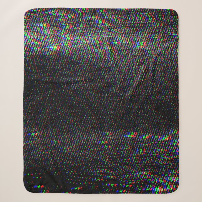 Test Screen Glitch Texture. Sherpa Blanket (Front)