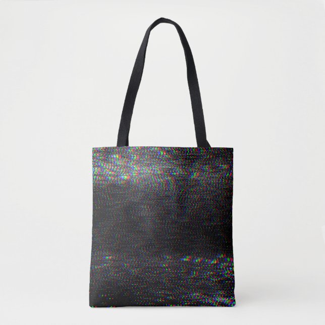 Test Screen Glitch Texture. Tote Bag (Front)
