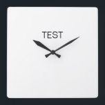 Test Square Wall Clock<br><div class="desc">test</div>