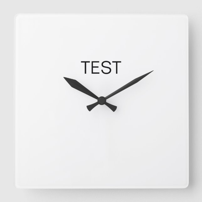 Test Square Wall Clock (Front)