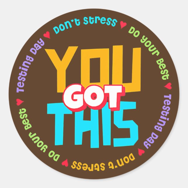 Test STAAR Day Mode On Teacher Testing  Classic Round Sticker (Front)