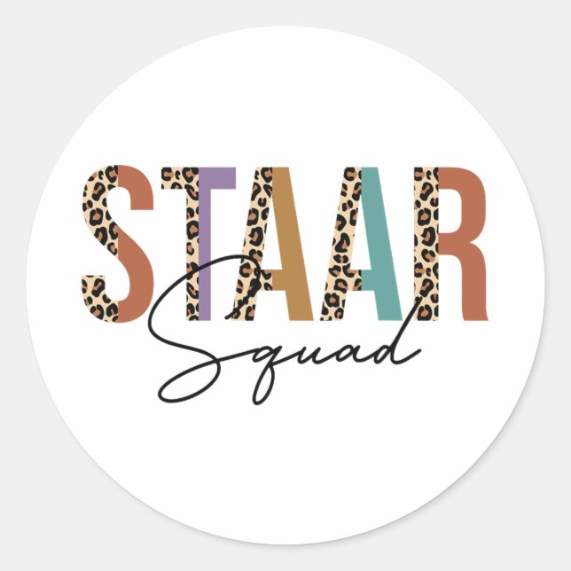 Test Staar Day Squad Mode On Teacher Testing Ideas Classic Round Sticker (Front)