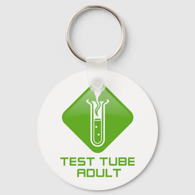 Test Tube Adult Key Ring (Front)